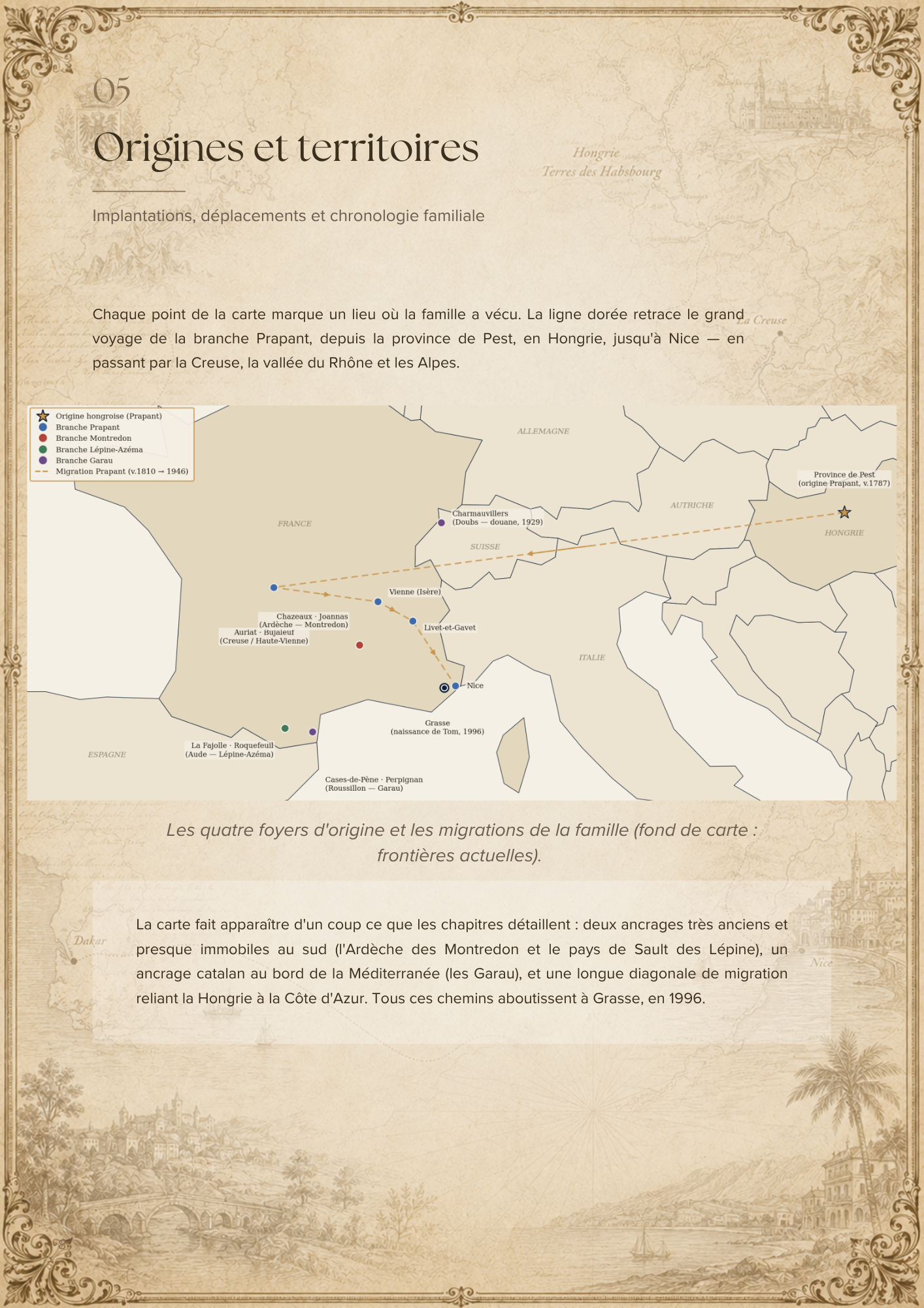 Emplacement réservé pour la carte des origines et migrations