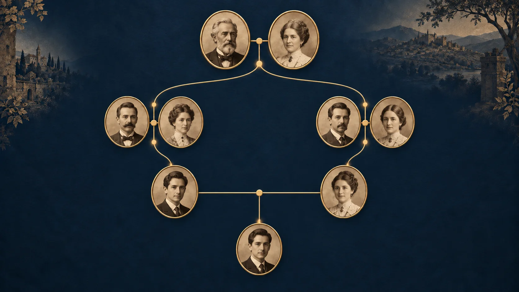 Illustration du phénomène d’implexe dans un arbre généalogique