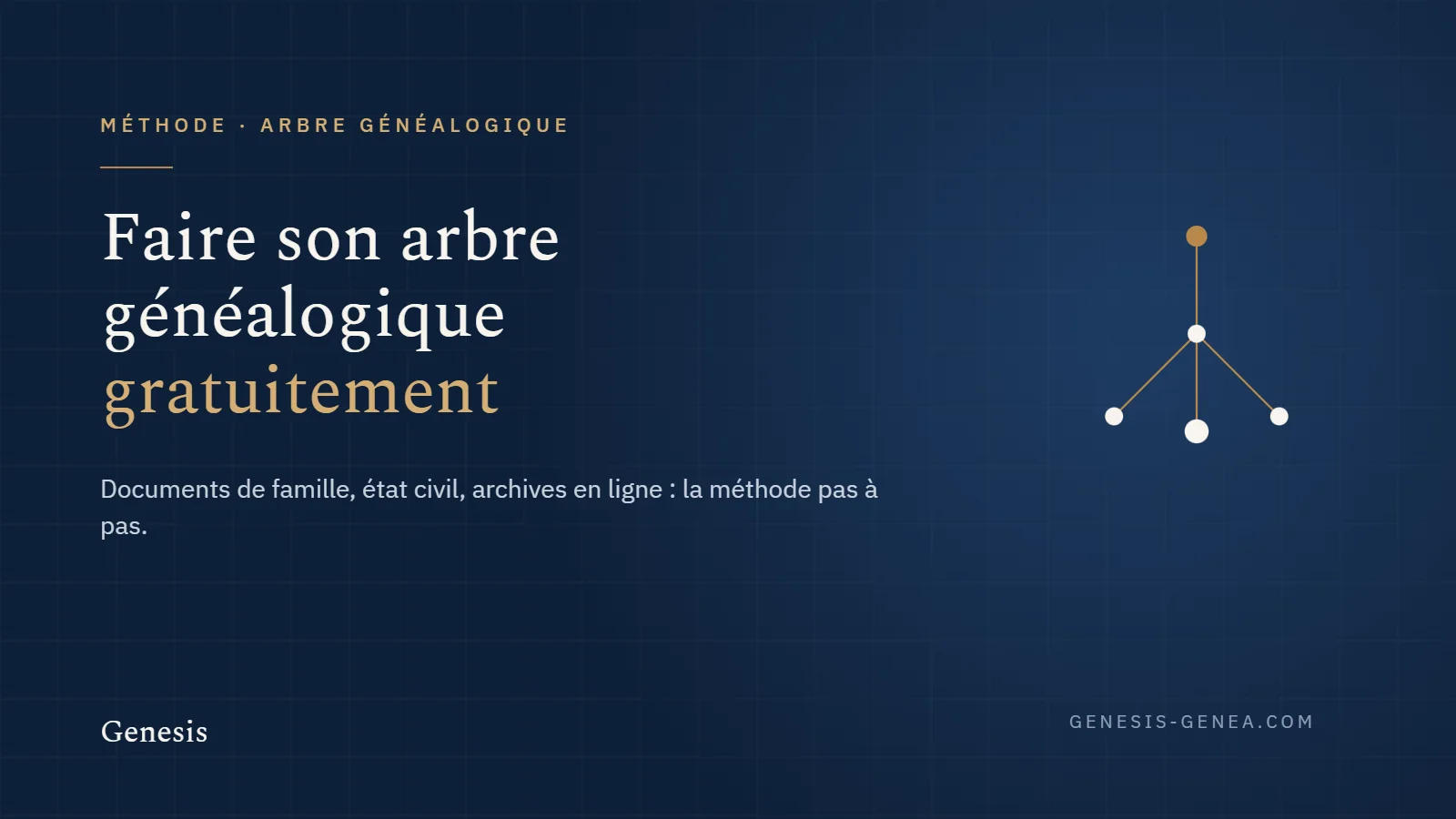Couverture Genesis : faire son arbre généalogique gratuitement